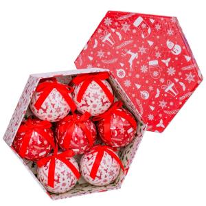 Fantastiko Box Decorated With 7 Christmas Balls And White 7…