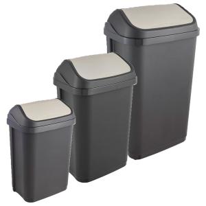 Keeeper Swantje Collection 10/25/45l Waste Bin 3 Units Zilv…