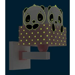 Dalber Wandlamp Panda Roze - Glow In The Dark