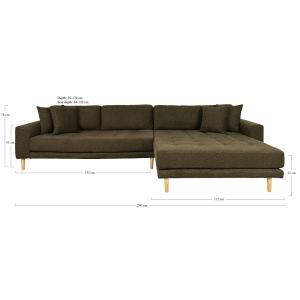 House Collection Hoekbank Milo Lounge Sofa Rechts Olijf Gro…